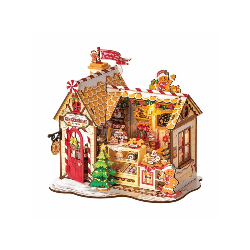 GINGERBREAD HOUSE, MINIATURE HOUSE NAVIDAD ROLIFE
