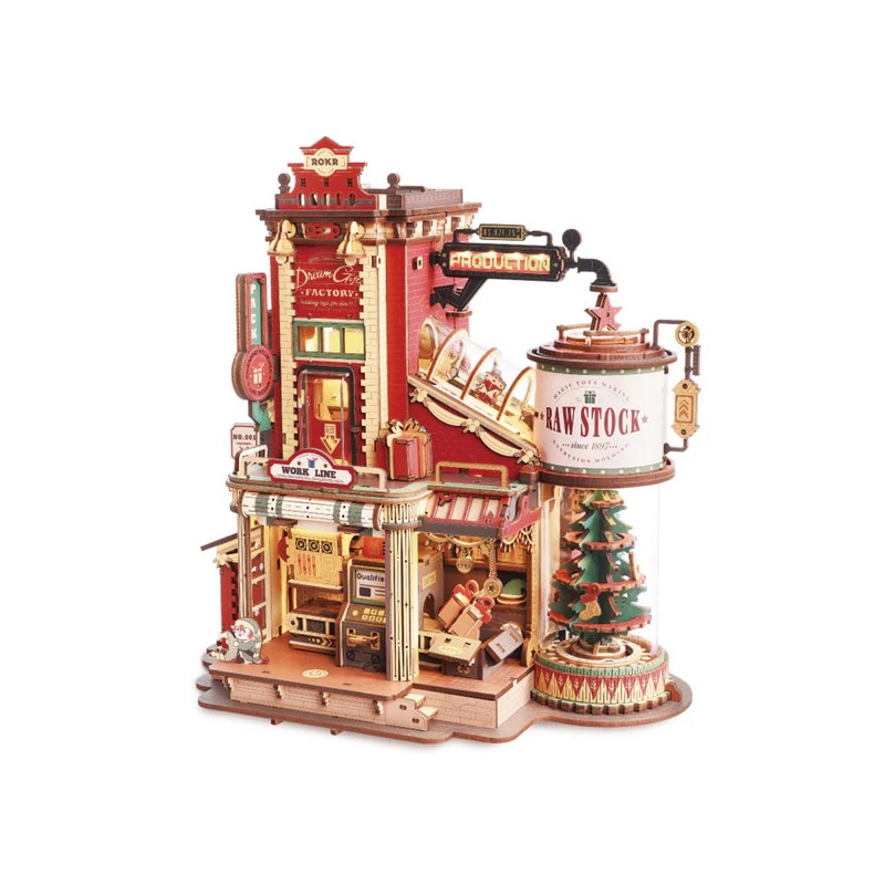 DREAM GIFT FACTORY, PUZZLE 3D FÁBRICA DE JUGUETES NAVIDAD ROKR ROBOTIME