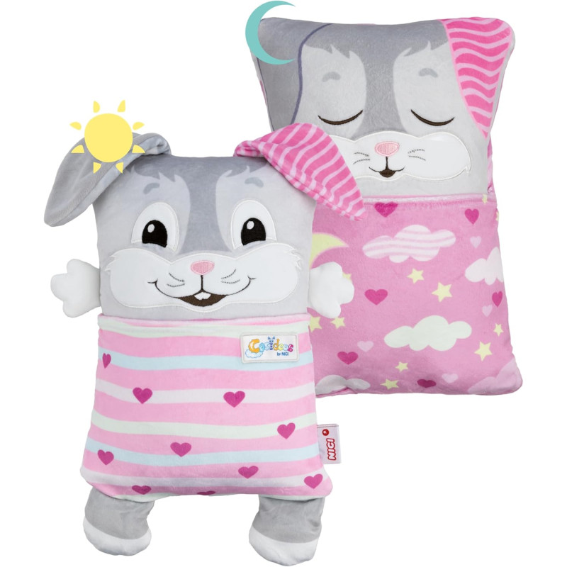 PELUCHE Y ALMOHADA REVERSIBLE COSIDOO NICI CONEJITO