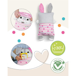 PELUCHE Y ALMOHADA REVERSIBLE COSIDOO NICI CONEJITO