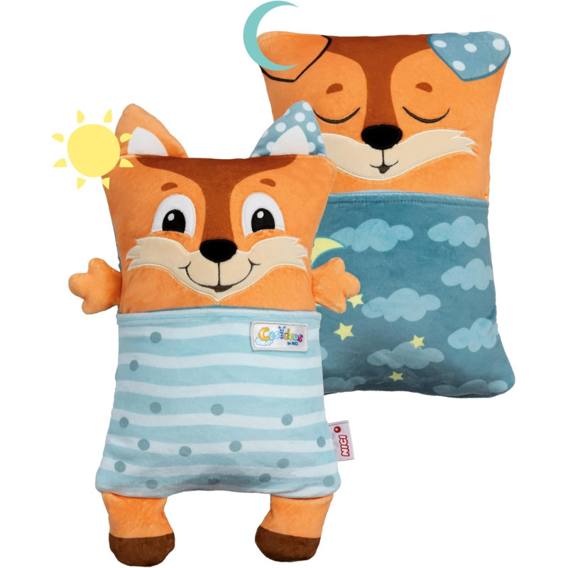 PELUCHE Y ALMOHADA REVERSIBLE COSIDOO NICI ZORRO