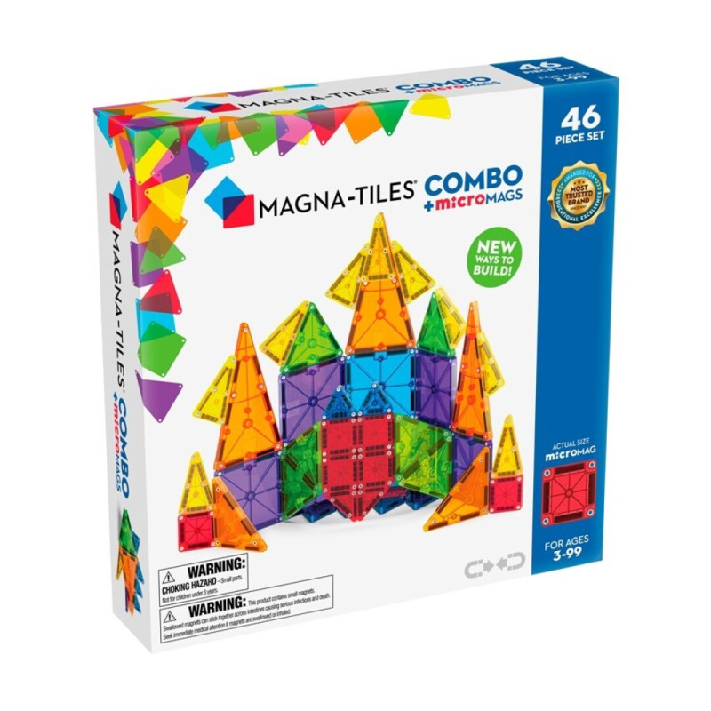 MAGNA-TILES COMBO + MICROMAGS, JUEGO DE CONSTRUCCIÓN MAGNÉTICO