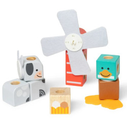 SET DE CONSTRUCCIÓN BLOCKABLES AMIGOS DE LA GRANJA MELISSA & DOUG