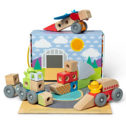 SET DE CONSTRUCCIÓN BLOCKABLES VEHÍCULOS MELISSA & DOUG