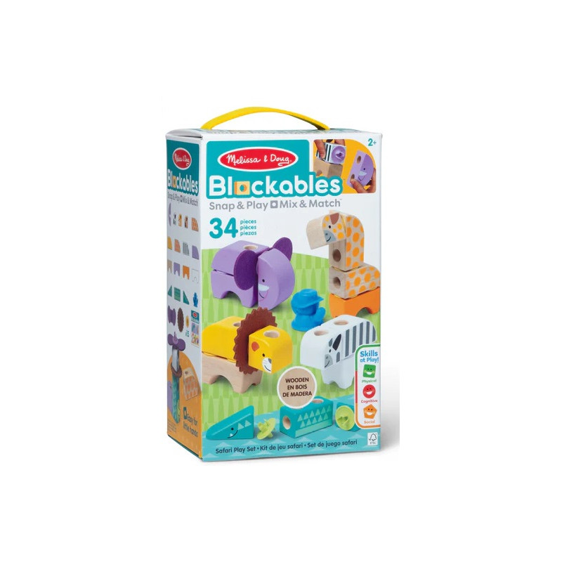 SET DE CONSTRUCCIÓN BLOCKABLES SAFARI MELISSA & DOUG