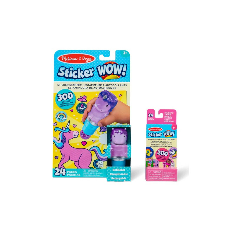 CUADERNO DE ACTIVIDADES CON SELLO STICKER WOW! UNICORNIOS | MELISSA & DOUG