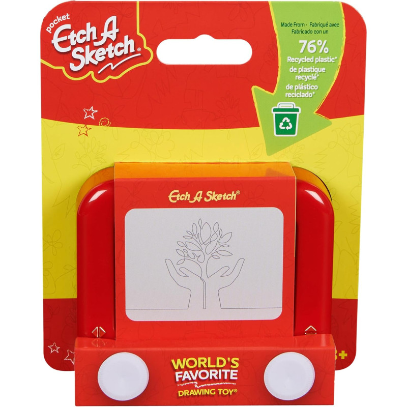 Mini Telesketch Etch A Sketch - Pizarra de Dibujo Magnética para Viajes