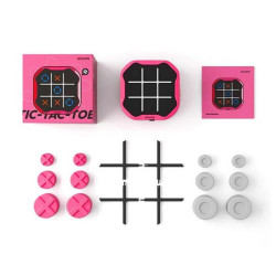 Tic Tac Toe Rosa | Juego de lógica electrónico Giiker | Astrolibros Vitoria