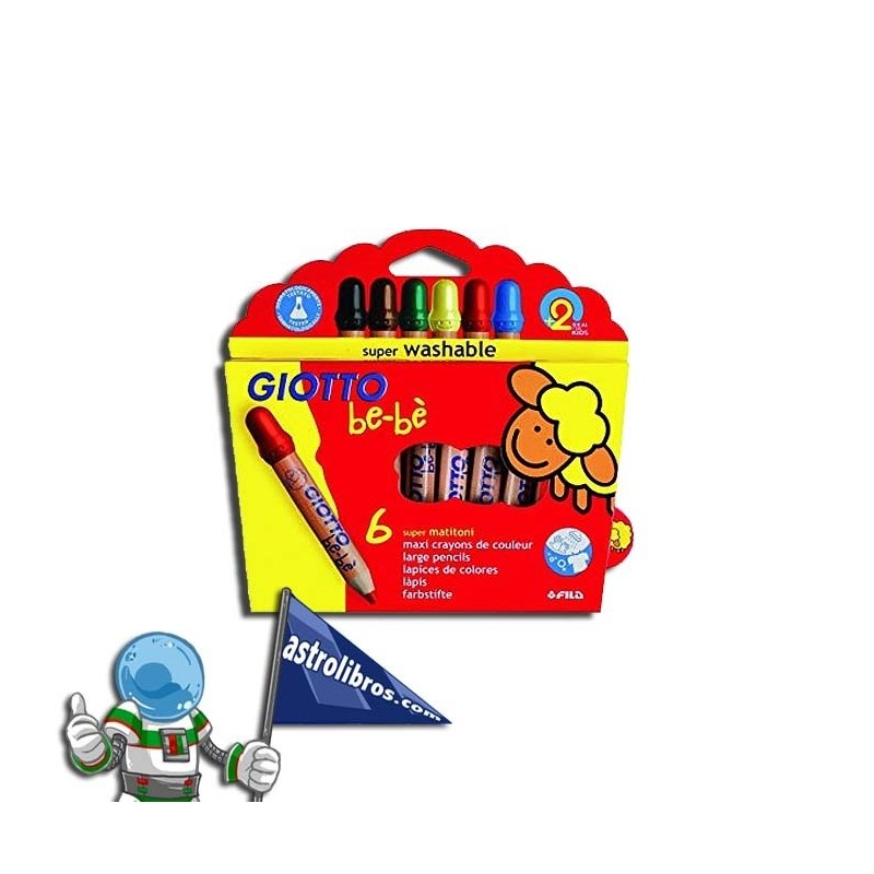 LAPICES COLORES GIOTTO BEBE 6U LAPICES COLORES GIOTTO BEBE 6U